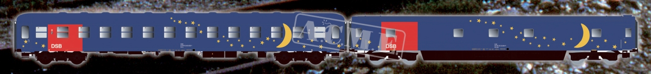 ACME 55347 - H0 - 2-tlg. Set IC-Wagen Nat Tog, DSB, Ep. V - Set 1